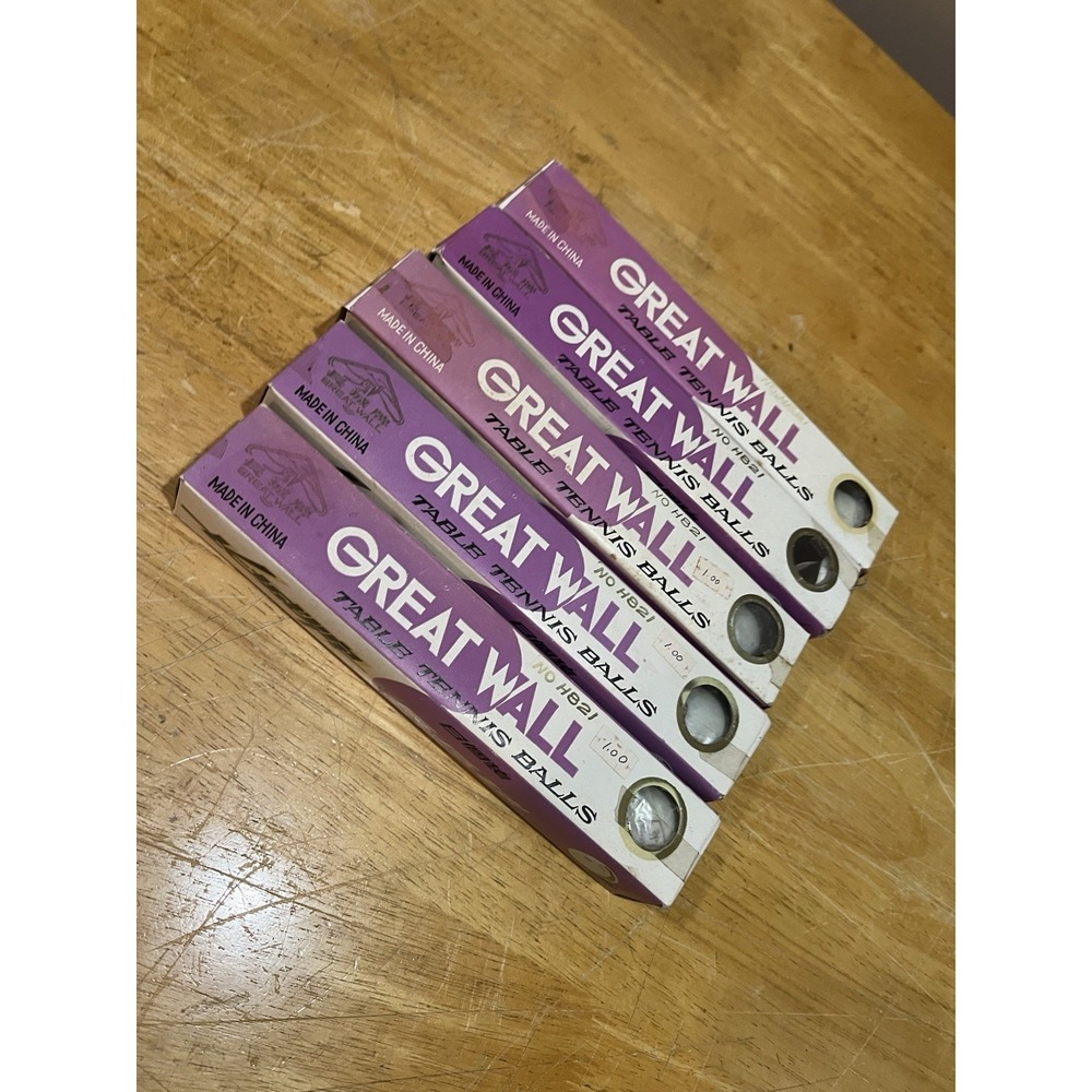 Vtg Great Wall Table‎ Tennis Ball's- Made In Shanghai China 5 Sets Of Six Balls